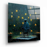 Raining Stars Glass Wall Art  || Designer Collection.
